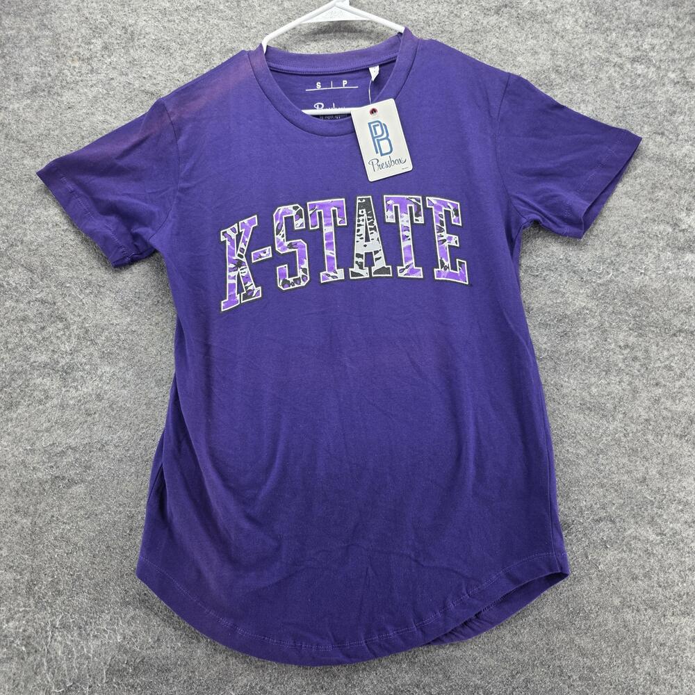 Kansas State Wildcats Shirt Womens Small Purple NCAA Basketball Pressbox K-State